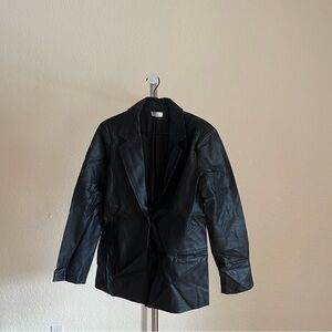 Black Leather Blazer